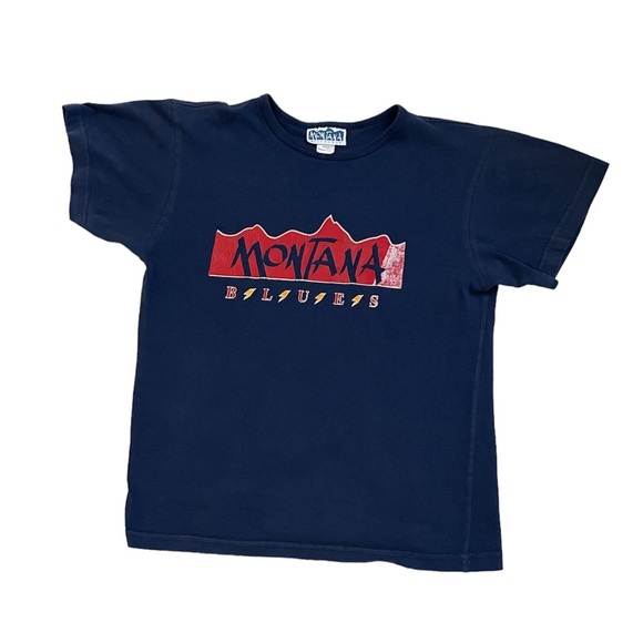 Vintage Tops - Vintage Y2k Montana Blues dark blue tee